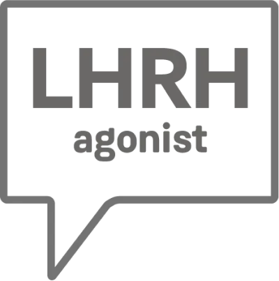 Speech bubble with the words "LHRH agonist"