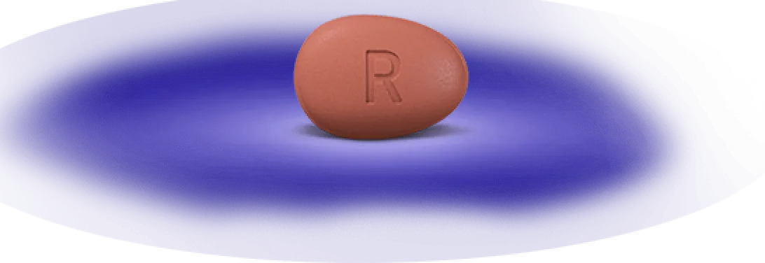 image showing one pill of ORGOVYX® (relugolix)